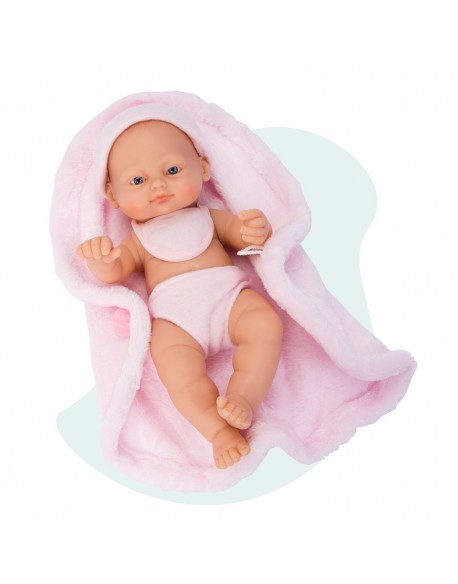 Rn new born baby 28 cm niña manta